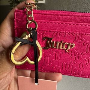 Juicy Couture Pink and Gold Key Card Holder